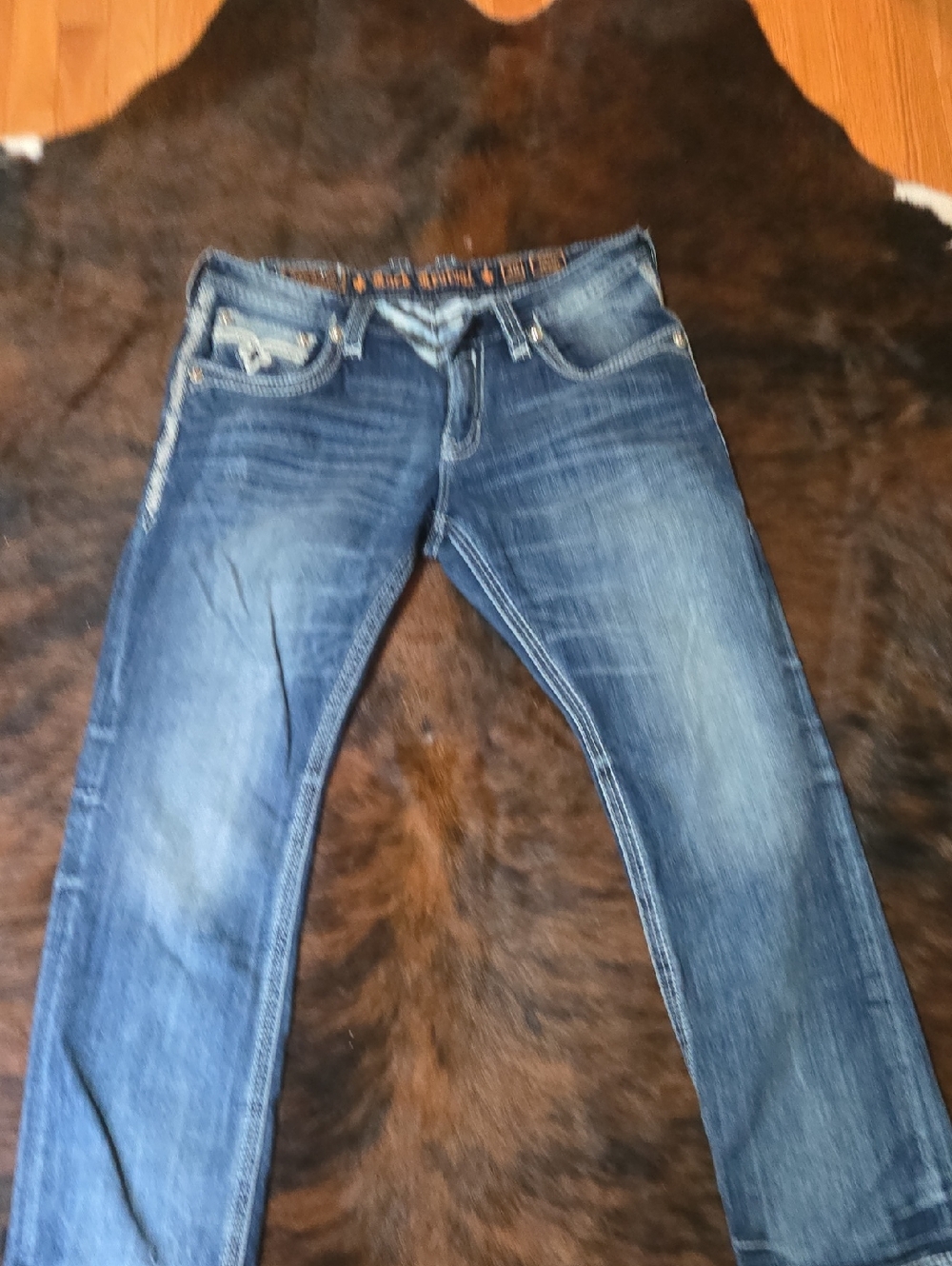 Rock Revival Slim Fit Washed Blue Men's Jeans